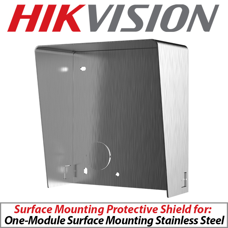 HIKVISION PROTECTIVE SHIELD - SURFACE MOUNTING - FOR 1 MODULE STAINLESS STEEL DS-KABD8003-RS1/S