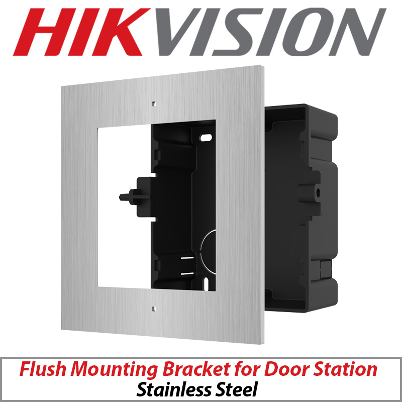 HIKVISION FLUSH MOUNTING BRACKET FOR MODULAR DOOR STATION STAINLESS STEEL 1 WAY DS-KD-ACF1-S