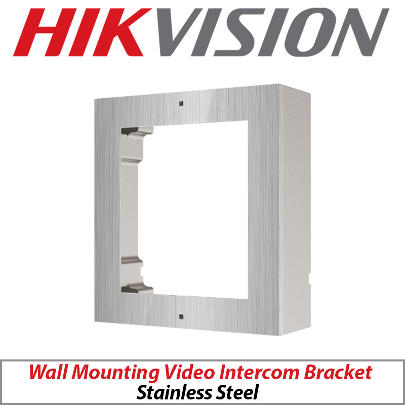 HIKVISION WALL MOUNTING VIDEO INTERCOM BRACKET FOR MODULAR DOOR STATION STAINLESS STEEL 1 WAY DS-KD-ACW1-S