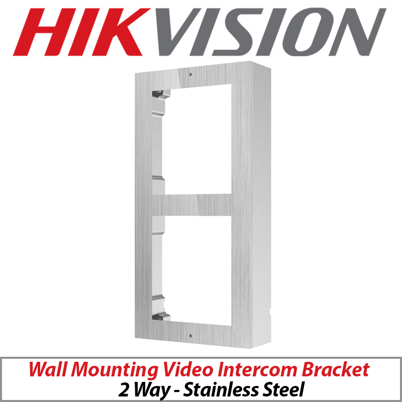 HIKVISION WALL MOUNTING VIDEO INTERCOM BRACKET FOR MODULAR DOOR STATION STAINLESS STEEL 2 WAY DS-KD-ACW2-S