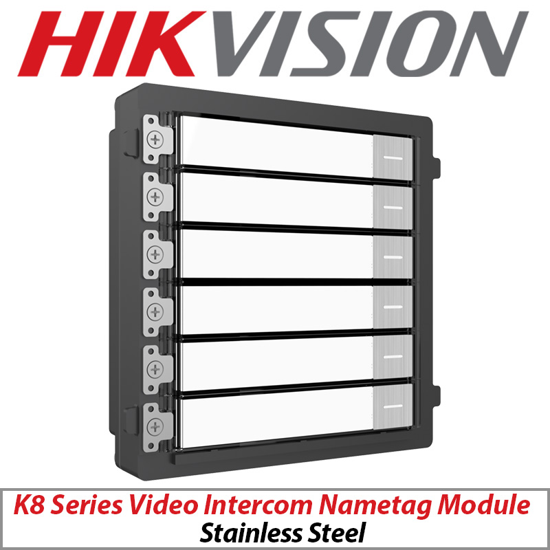 HIKVISION MODULE - K8 SERIES VIDEO INTERCOM NAMETAG DOOR STATION STAINLESS STEEL DS-KD-KK/S