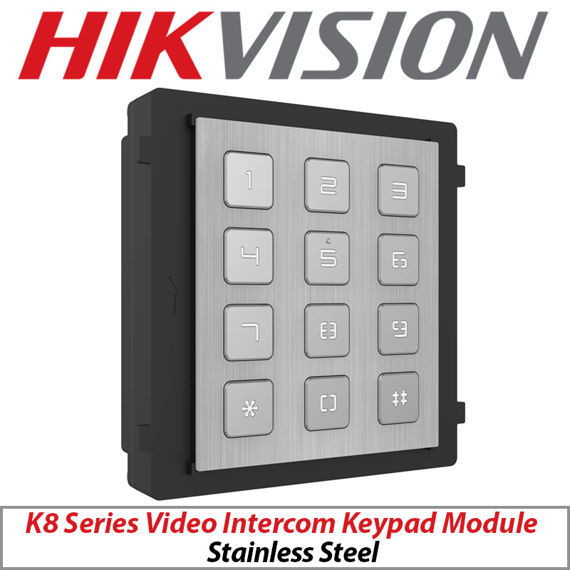 HIKVISION MODULE - K8 SERIES VIDEO INTERCOM KEYPAD STAINLESS STEEL DS-KD-KP/S