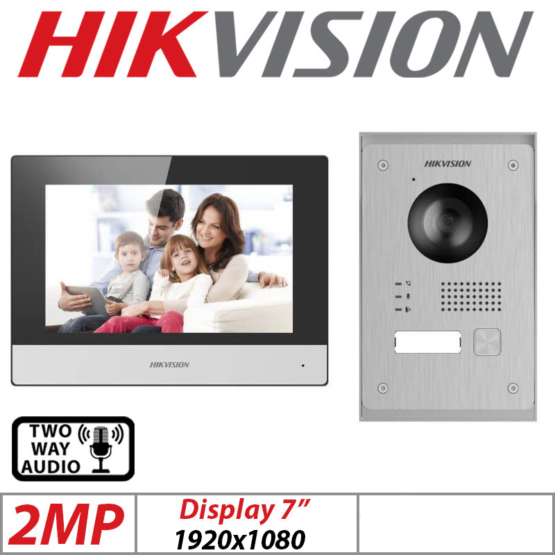 2MP HIKVISION 2 WIRE VIDEO INTERCOM KIT DS-KIS703-P
