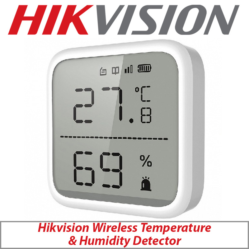 HIKVISION AX PRO SERIES WIRELESS TEMPERATURE AND HUMIDITY DETECTOR DS-PDTPH-E-WE