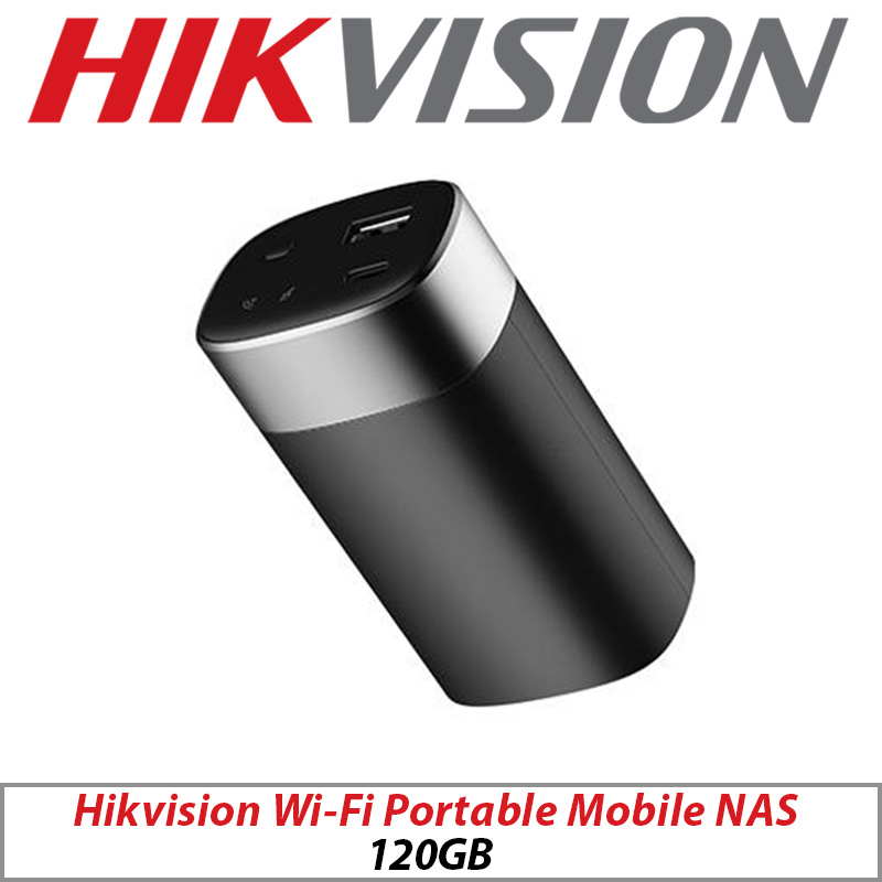 HIKVISION W100 SERIES 120GB WiFi PORTABLE MOBILE NAS BLACK