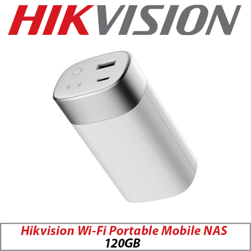 HIKVISION W100 SERIES 120GB WiFi PORTABLE MOBILE NAS WHITE