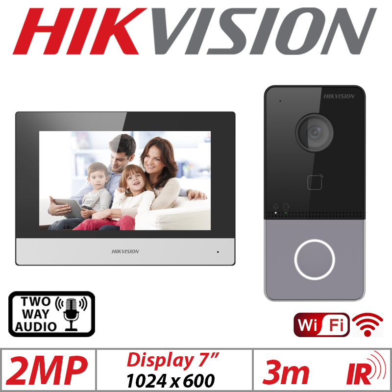 2MP HIKVISION VIDEO DOORBELL INTERCOM VILLA DOOR STATION BUNDLE  DS-KIS603-P-B