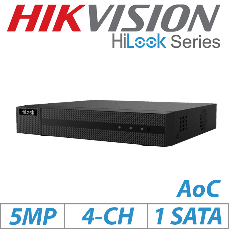 5MP 4CH HIKVISION HILOOK AOC 5-IN-1 DVR G2-DVR-204Q-K1-BLACK GRADED ITEM