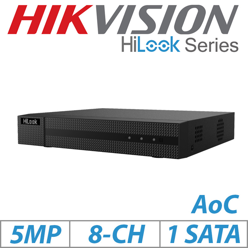 Hikvision 5MP DVR-208Q-K1 8 Channel DVR Hikvision HiLook 4-in-1 Hybrid DVR 