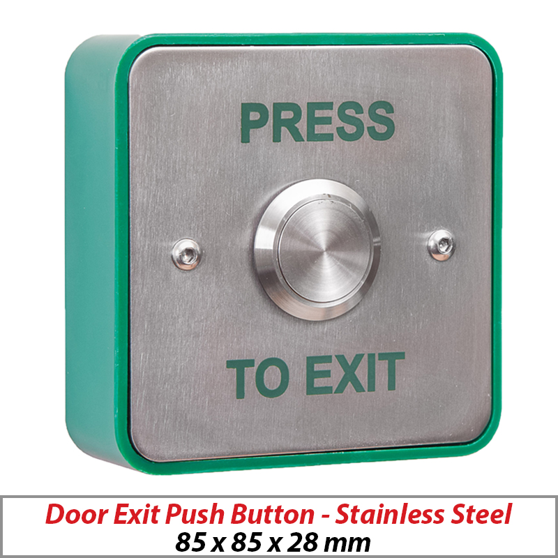 DOOR EXIT - RGL SURFACE MOUNT PUSH TO EXIT BUTTON STAINLESS STEEL EBSS02-PTE