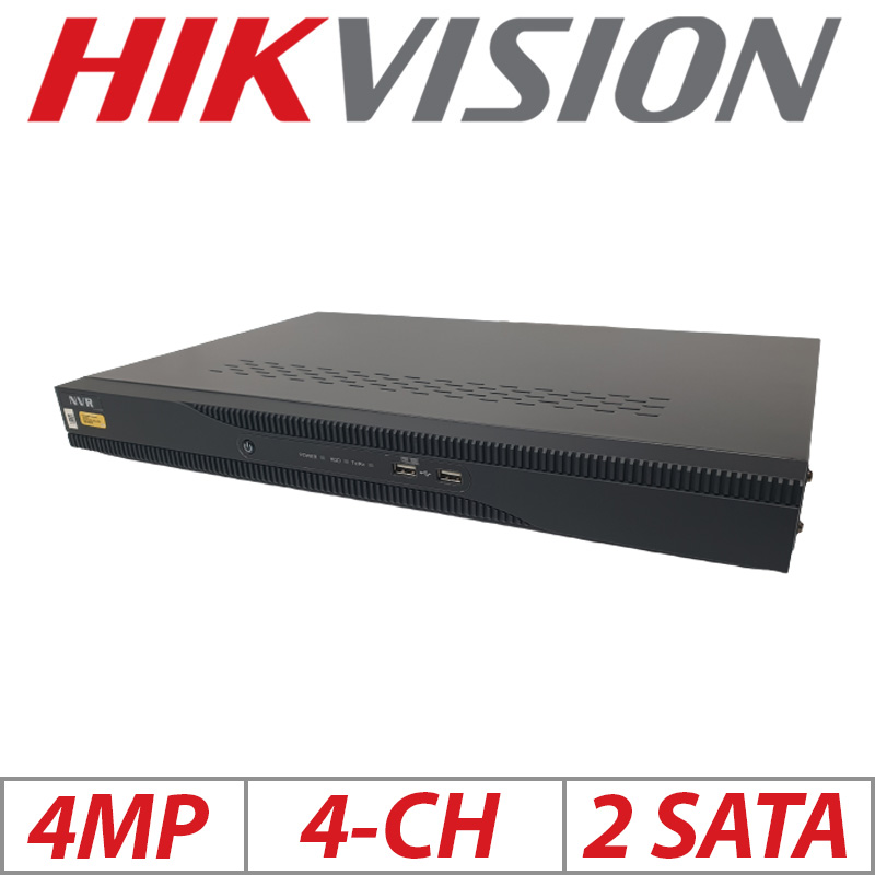 4MP 4CH HIKVISION H.264 NVR G1-DS-7600NI-H2-4P GRADED ITEM