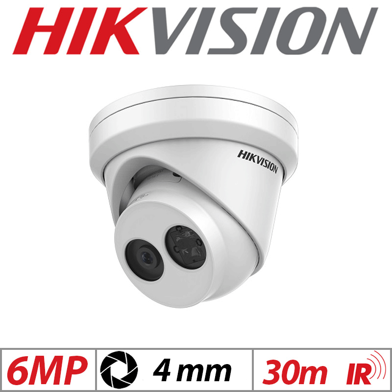 6MP HIKVISION FIXED TURRET IP NETWORK CAMERA 4MM WHITE G2-DS-2CD2363G0-I-4mm GRADED ITEM