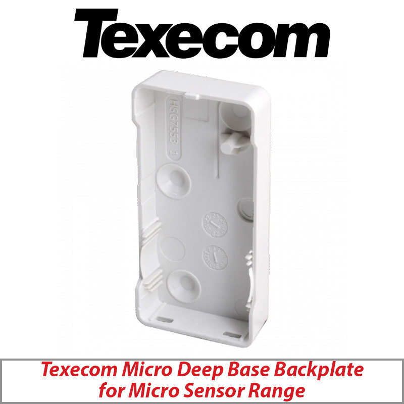 TEXECOM GHA-0009 MICRO DEEP BASE BACKPLATE FOR MICRO SENSOR RANGE WHITE