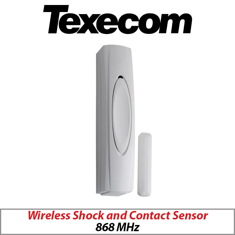 TEXECOM GJA-0001 WIRELESS SHOCK AND CONTACT SENSOR 868MHz IN WHITE