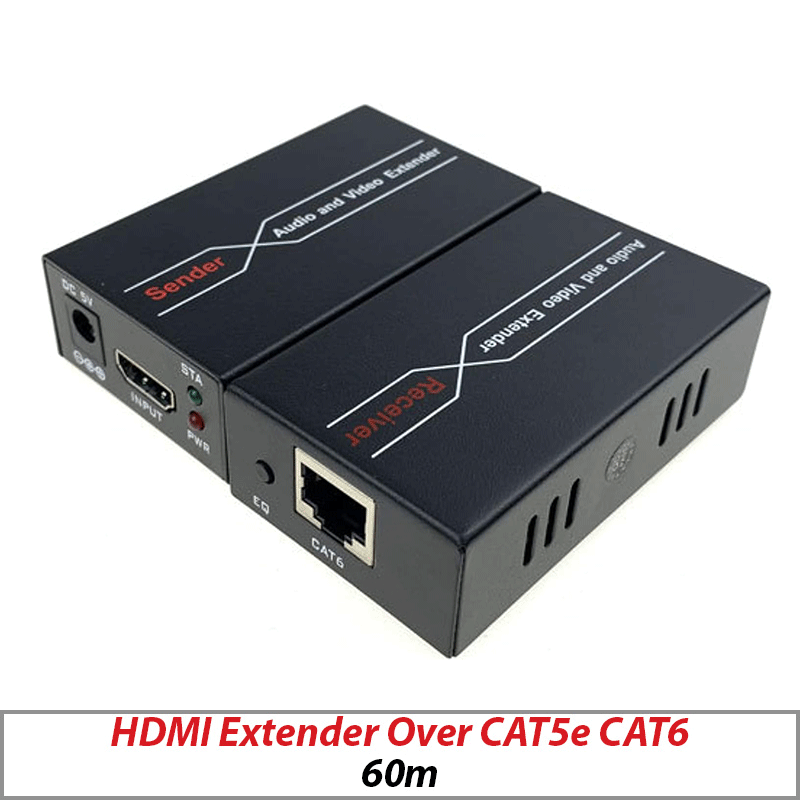HDMI EXTENDER SINGLE VIA CAT5e CAT6 PORT UP TO 60M SUPPORT 1080P HD