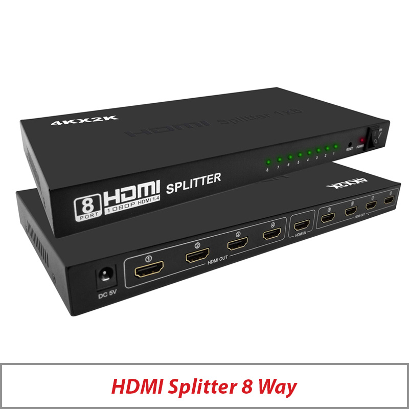 HDMI SPLITER 1 IN 8 OUT 4K HD