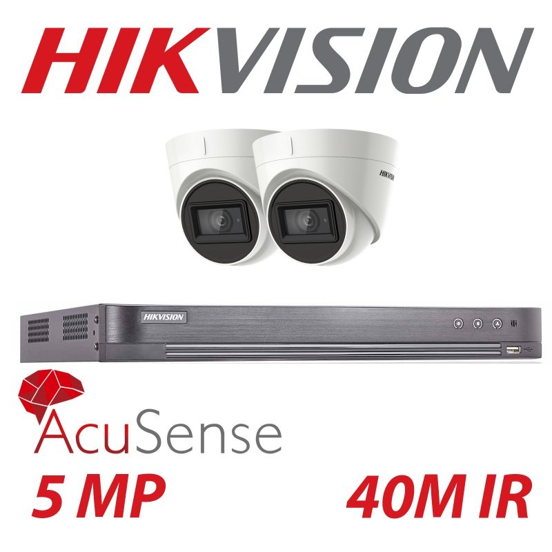 5MP 4CH HIKVISION 2X SYSTEM 4K TURBO DVR CAMERA KIT WITH BALUNS