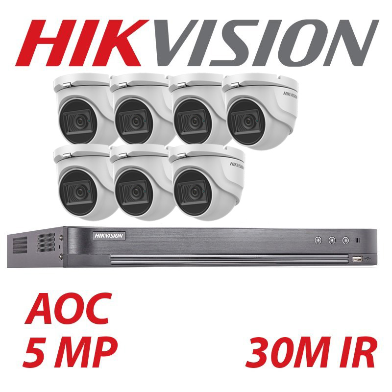 Hikvision HIKVISION 4K  Security Camera System CCTV  Kit  8CH Turbo HD TURRET 5MP W/AUDIO 