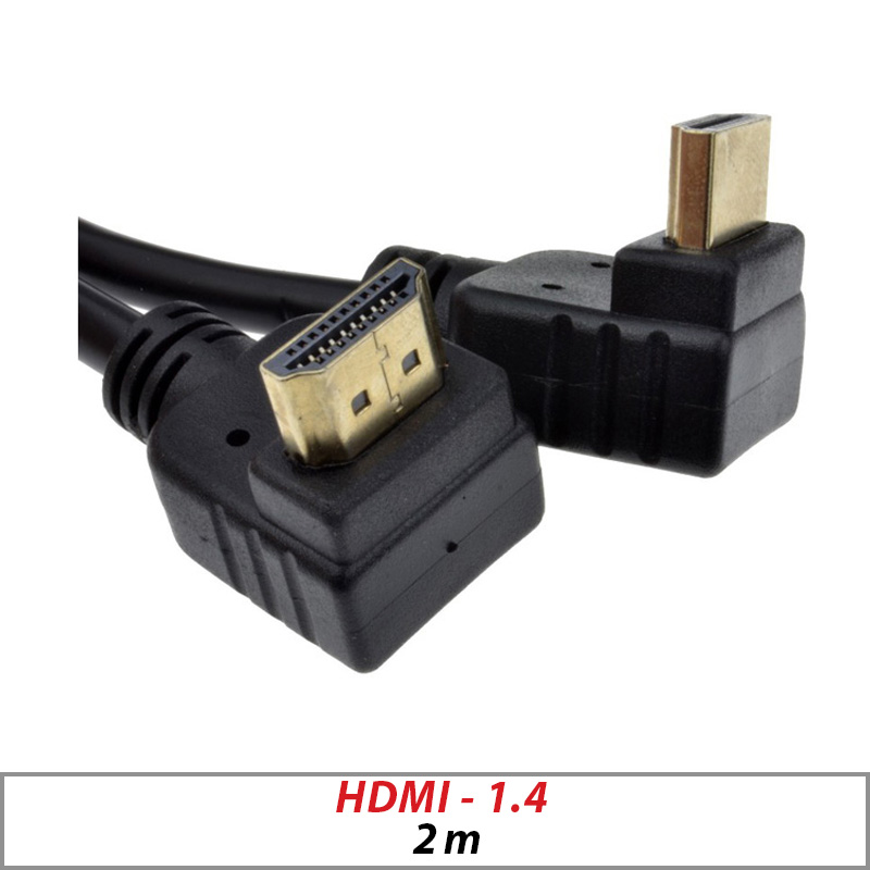 HDMI 1.4 HIGH SPEED 3D TV 90 RIGHT ANGLE TO 270 RIGHT ANGLE CABLE 2M