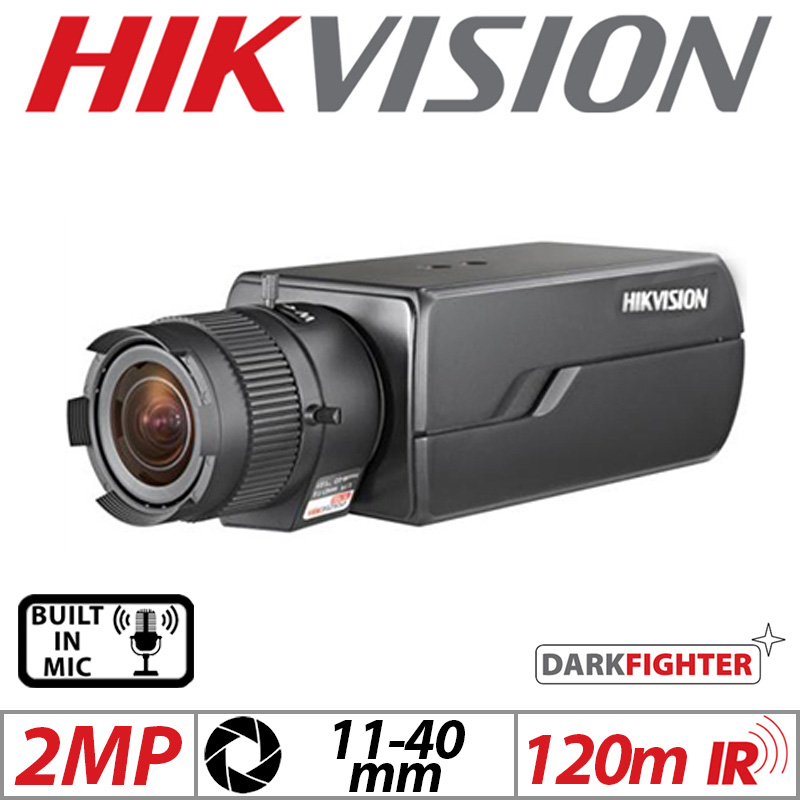 2MP HIKVISION DARKFIGHTER LOW LIGHT FACE CAPTURE BULLET INTELLIGENT NETWORK CAMERA WITH BUILT IN MIC 11-40MM GREY IDS-2CD6024FWD-A-B