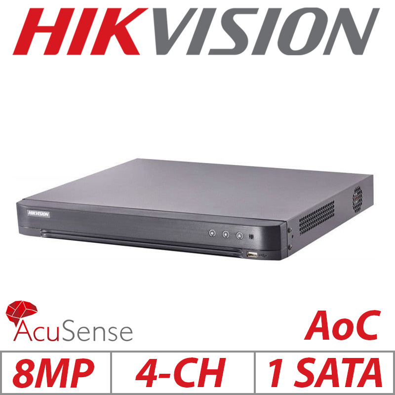 8MP 4CH HIKVISION H.265 TURBO ACUSENSE AOC DVR iDS-7204HUHI-K1/4S GRADED ITEM