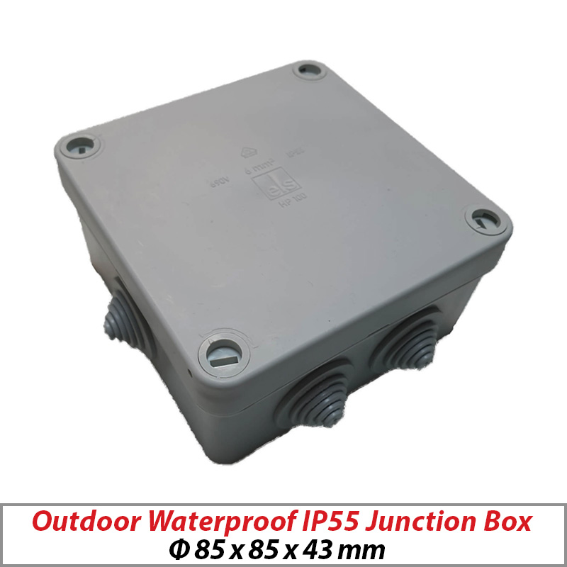 OUTDOOR WEATHERPROOF JUNCTION BOXES IP55 TERMINAL BOX CCTV LIGHT GREY