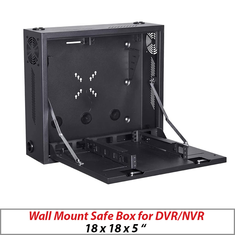 WALL MOUNT SAFEBOX FOR DVR-NVR WITH FAN BLACK