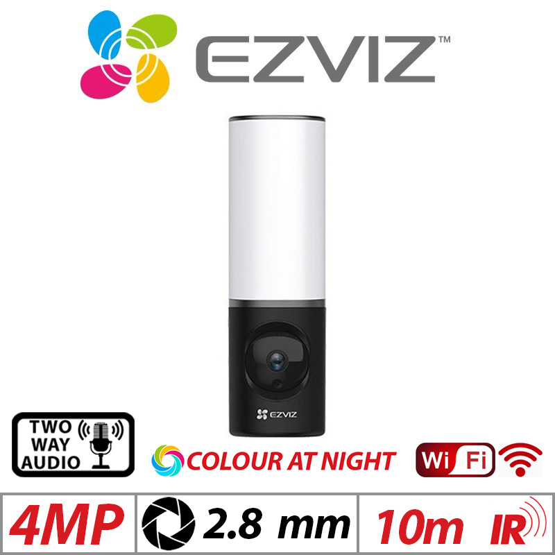 4MP EZVIZ COLOUR AT NIGHT WIFI WALL-LIGHT CAMERA WITH 2-WAY AUDIO LC3