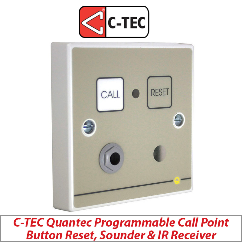 C-TEC QUANTEC PROGRAMMABLE CALL POINT BUTTON RESET SOUNDER AND IR RECEIVER QT602RS