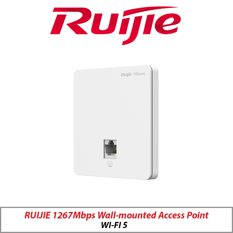 RUIJIE WI-FI 5 1267MBPS WALL-MOUNTED ACCESS POINT RG-RAP1200-F