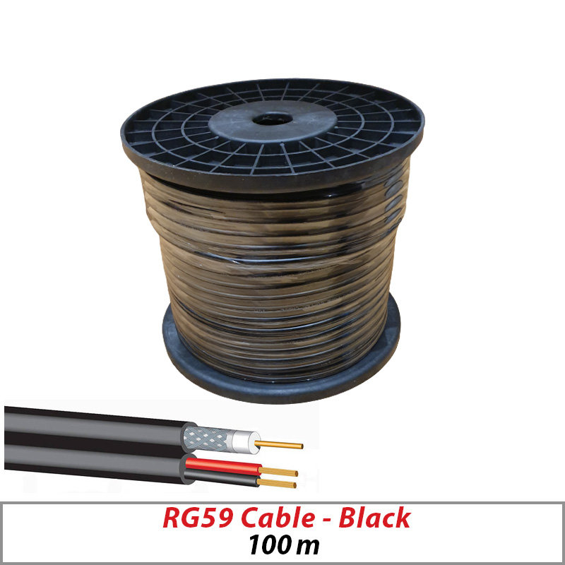 RG59 CCTV 2 SHOTGUN CABLE VIDEO AND POWER FOR ALL HD 1080P/4MP/5MP/8MP CAMERAS 100M