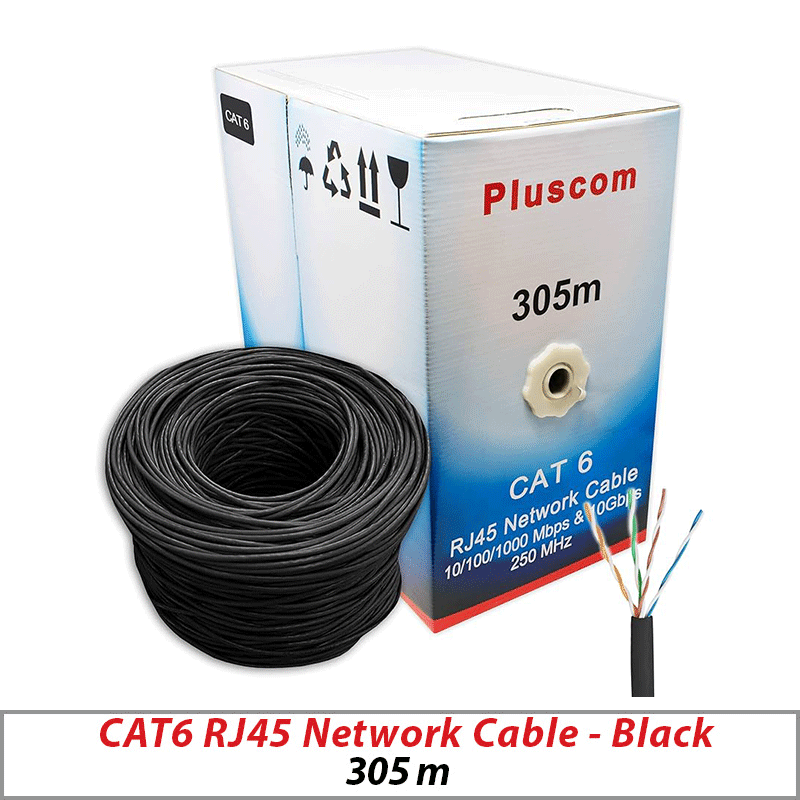 Pluscom Cat6 Network Indoor/Outdoor RJ45 AWG23 LAN UTP CCA Cable
