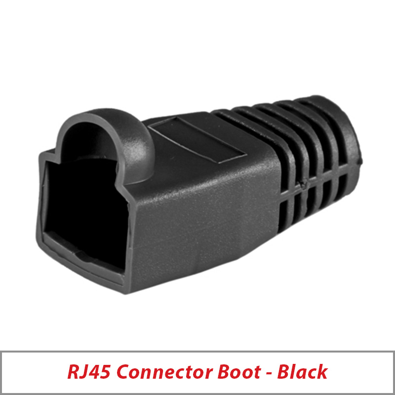 RJ45 CAT5-5e-6 CONNECTOR BOOT - BLACK