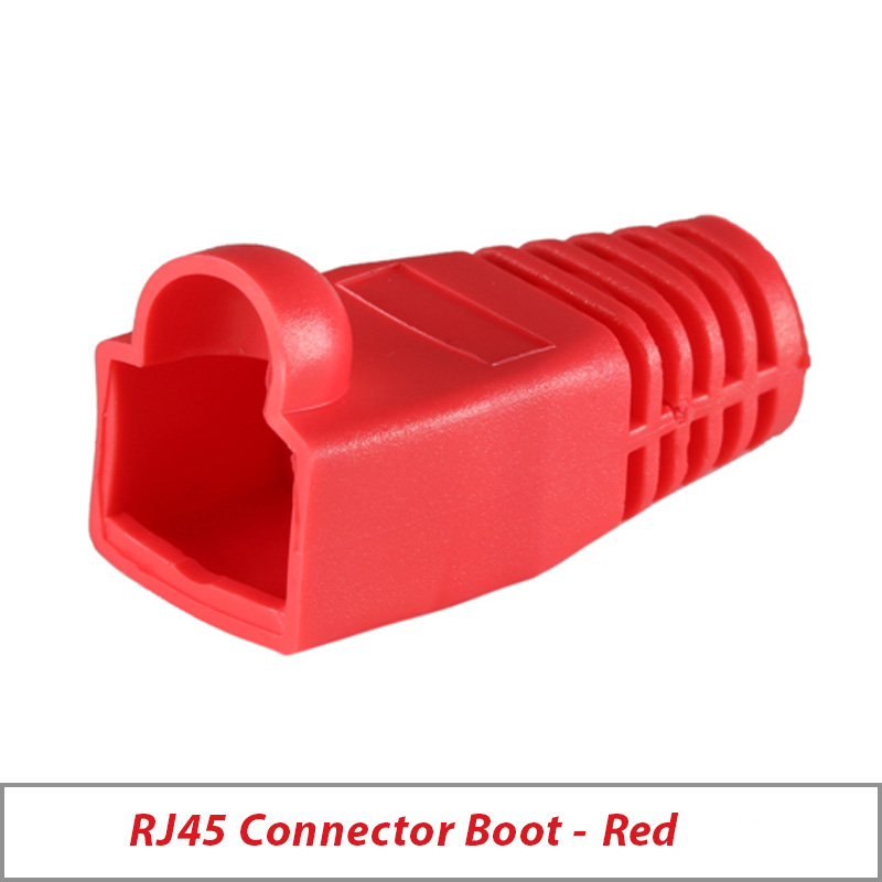 RJ45 CAT5-5e-6 CONNECTOR BOOT - RED