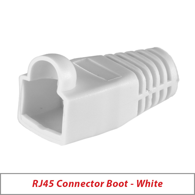 RJ45 CAT5-5e-6 CONNECTOR BOOT - WHITE
