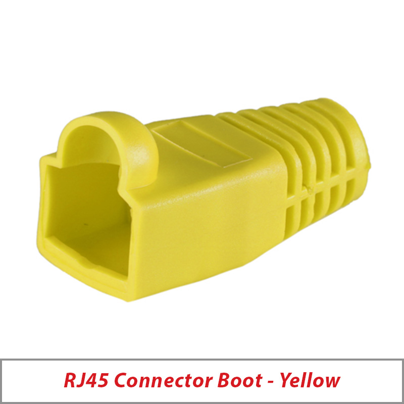 RJ45 CAT5-5e-6 CONNECTOR BOOT - YELLOW