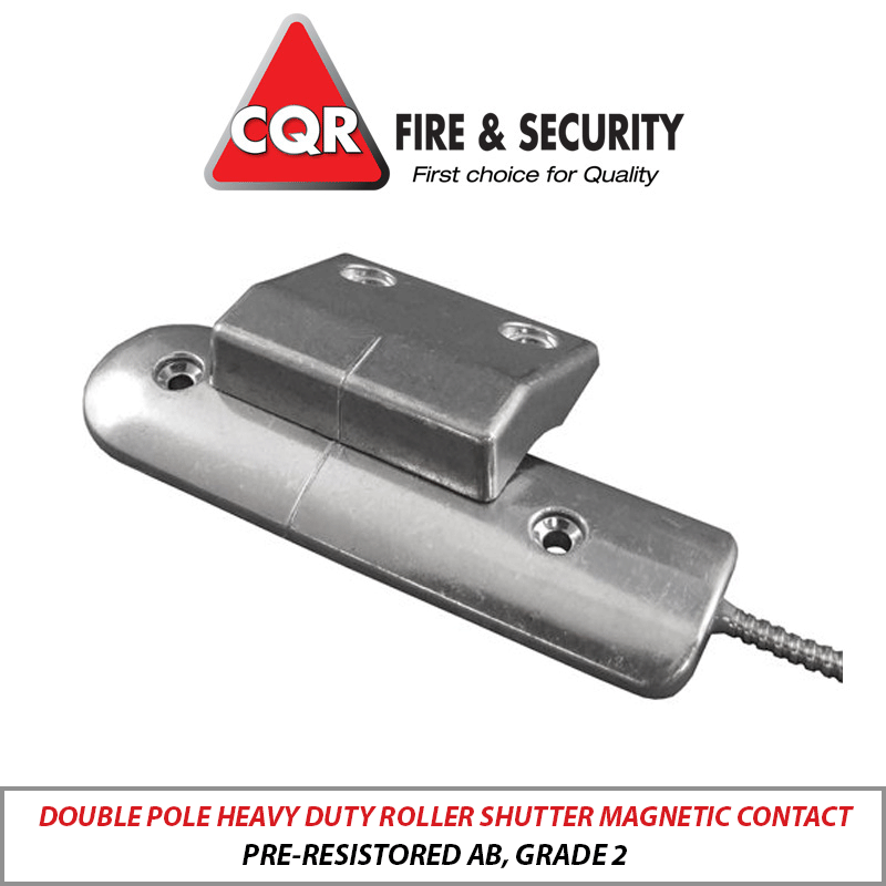 CQR DOUBLE POLE HEAVY DUTY ROLLER SHUTTER MAGNETIC CONTACT, PRE-RESISTORED AB, GRADE 2, ALUMINIUM  RS002/G2/AB