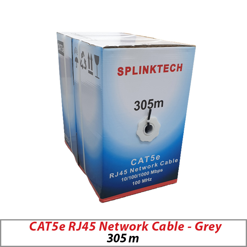 CAT5e NETWORK INDOOR/OUTDOOR RJ45 AWG23 LAN UTP CCA CABLE 305M GREY