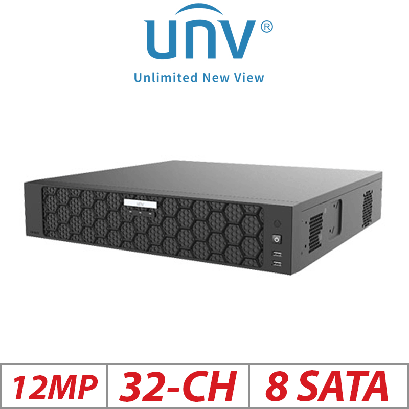 12MP 32-CH UNIVIEW 8-SATA NVR ULTRA 265/H.265/H.264 UNV-NVR508-32B