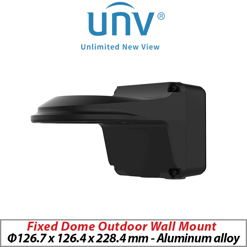 ‌UNIVIEW FIXED DOME OUTDOOR WALL MOUNT BLACK UNV-TR-JB07-WM03-G-IN-BLACK
