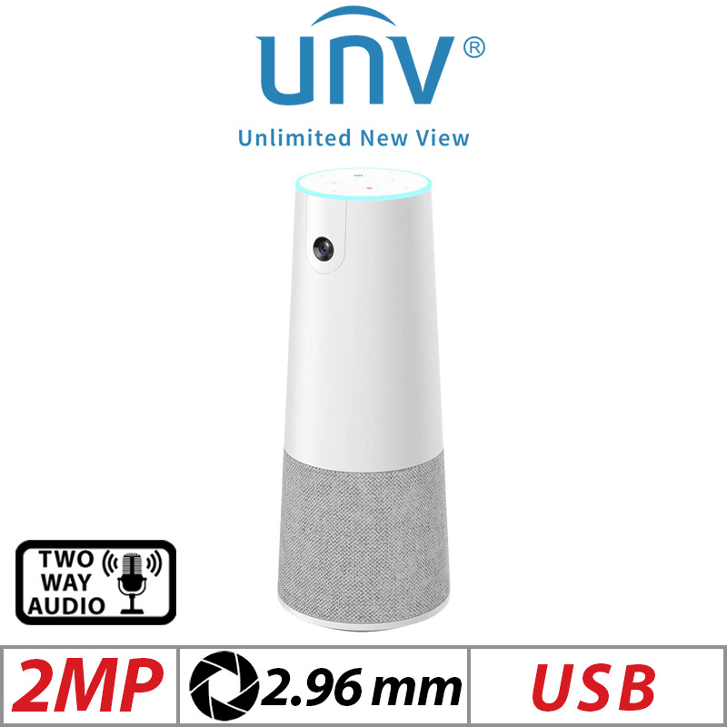2MP UNIVIEW HD SMART VIDEO CONFERENCE CAMERA WITH 2 WAY AUDIO NOISE AND ECHO CANCELLING - WORKS WITH ZOOM, MS TEAMS, SLACK AND MORE IOT-UNEAR-A30T