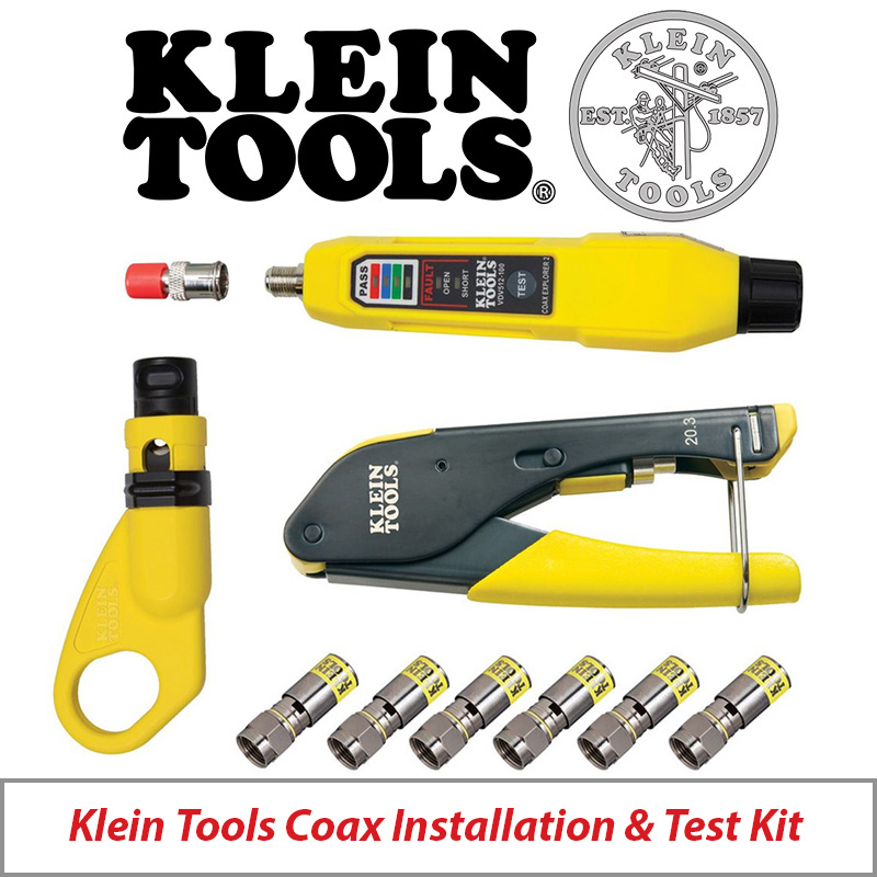 KLEIN TOOLS COAX INSTALLATION AND TEST KIT VDV002818