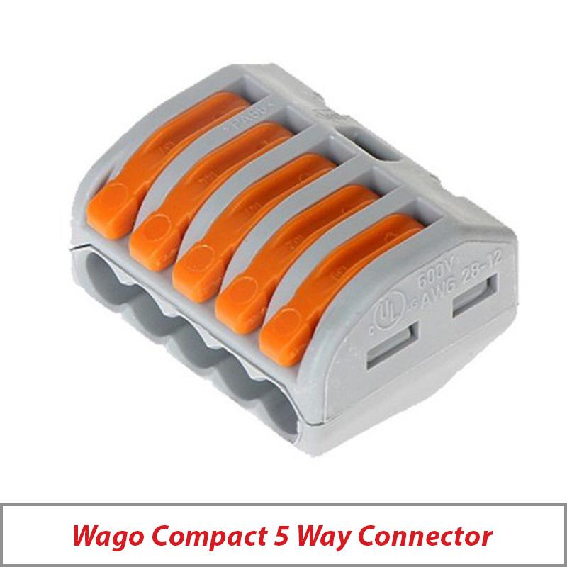 WAGO COMPACT 5 WAY LEVER CONNECTOR TERMINAL BLOCK