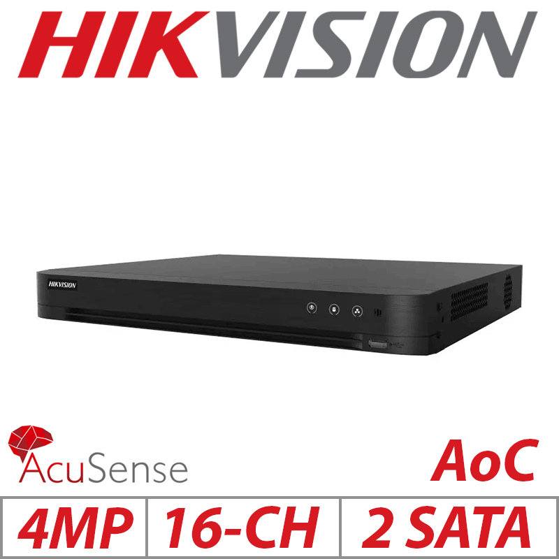 4MP 16CH HIKVISION 1U H.265 AcuSense DVR iDS-7216HQHI-M2/S
