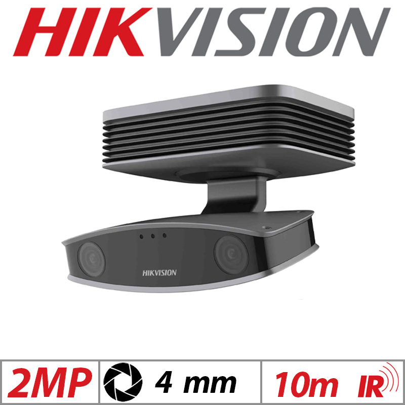 2MP HIKVISION DUAL-LENS FACE RECOGNITION IP NETWORK CAMERA 4MM GREY iDS-2CD8426G0F-I