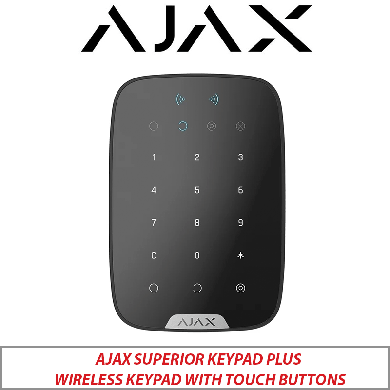 AJAX SUPERIOR KEYPAD PLUS WIRELESS KEYPAD WITH TOUCH BUTTONS SUPPORTING ...