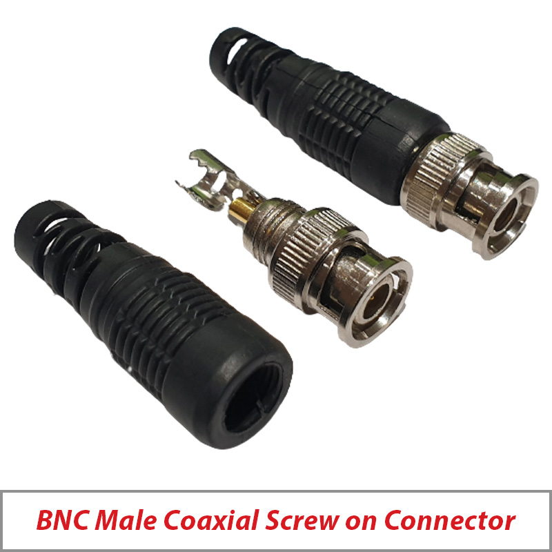 CCTV BNC COAXIAL SCREW ON BNC MALE FOR HD TVI, AHD AND CVI CAMERAS