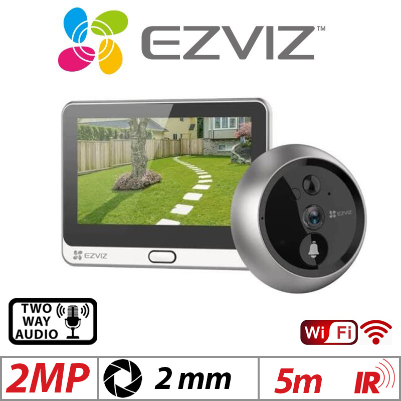 EZVIZ DP2 Wirefree Peephole Door Viewer Camera with Built in