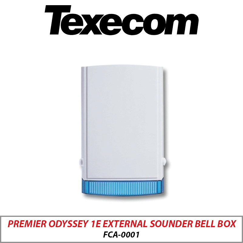 TEXECOM FCA-0001 White/Blue PREMIER ODYSSEY 1E EXTERNAL SOUNDER BELL ...