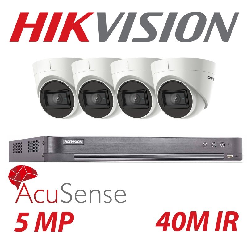 5MP 4CH HIKVISION 4X SYSTEM 4K TURBO DVR CAMERA KIT WITH BALUNS